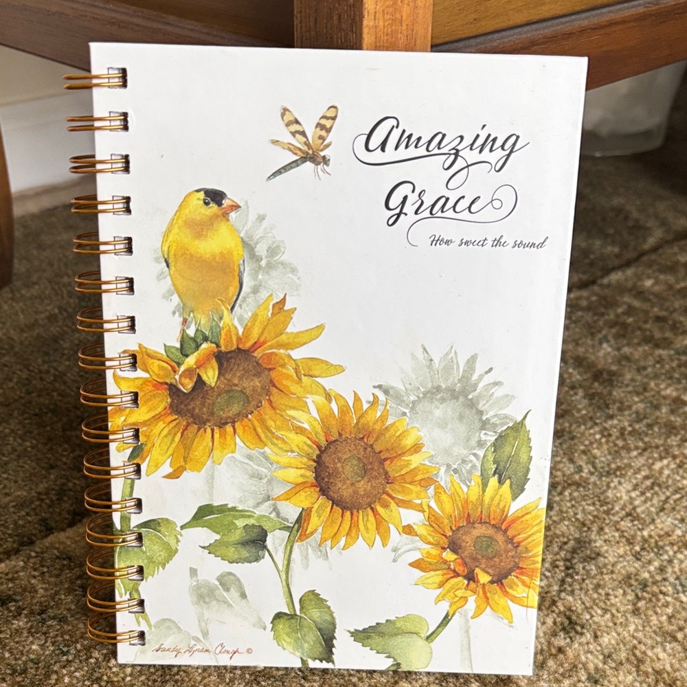 NWT Amazing Grace Sunflower Spiral Notebook